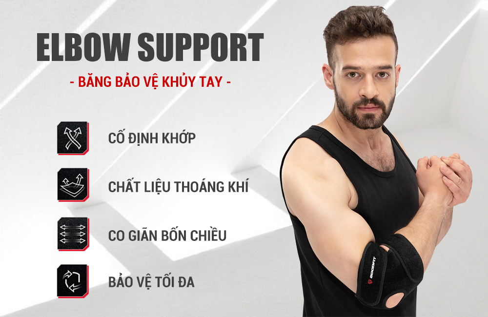 Băng bảo vệ khuỷu tay GoodFit GF401E Băng bảo vệ khuỷu tay GoodFit GF401E