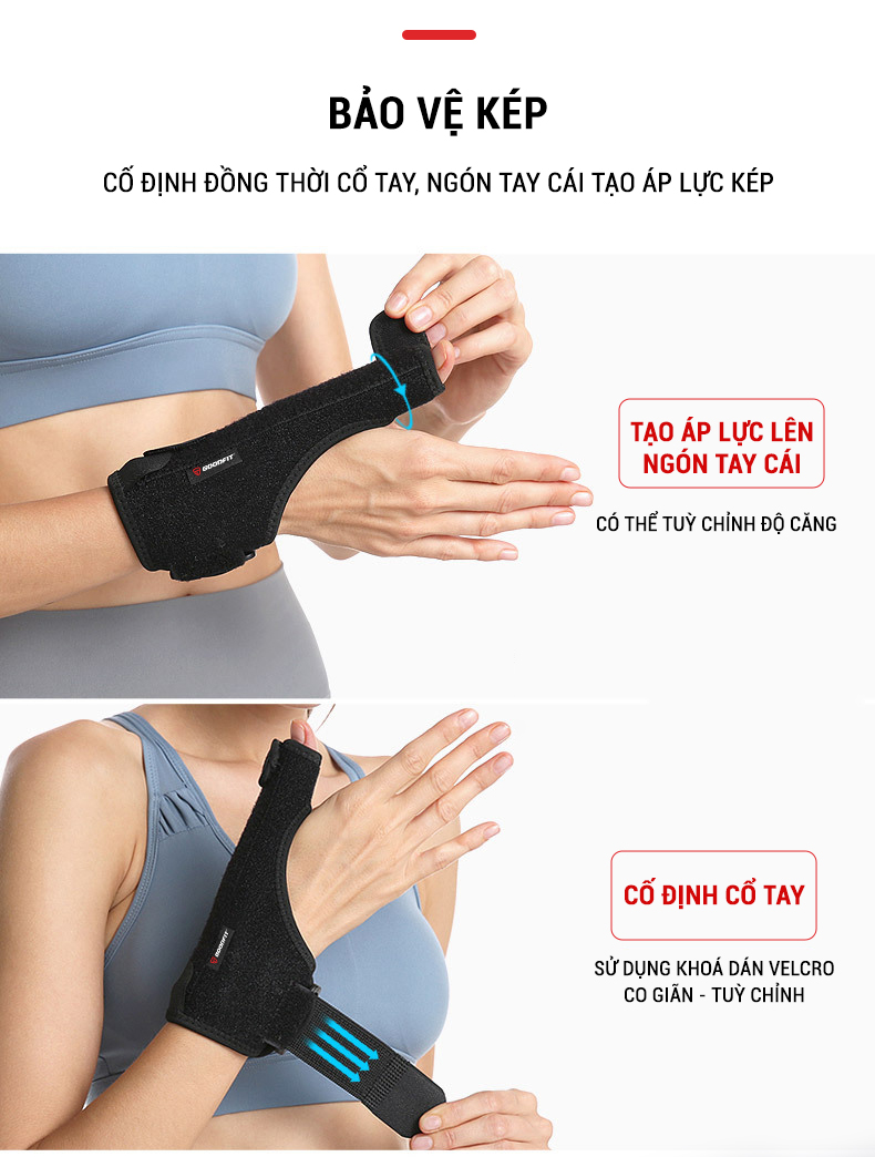 Bang nep co dinh ngon tay cai co tay GoodFit GF305W 1 05 Bang nep co dinh ngon tay cai co tay GoodFit GF305W 1 05