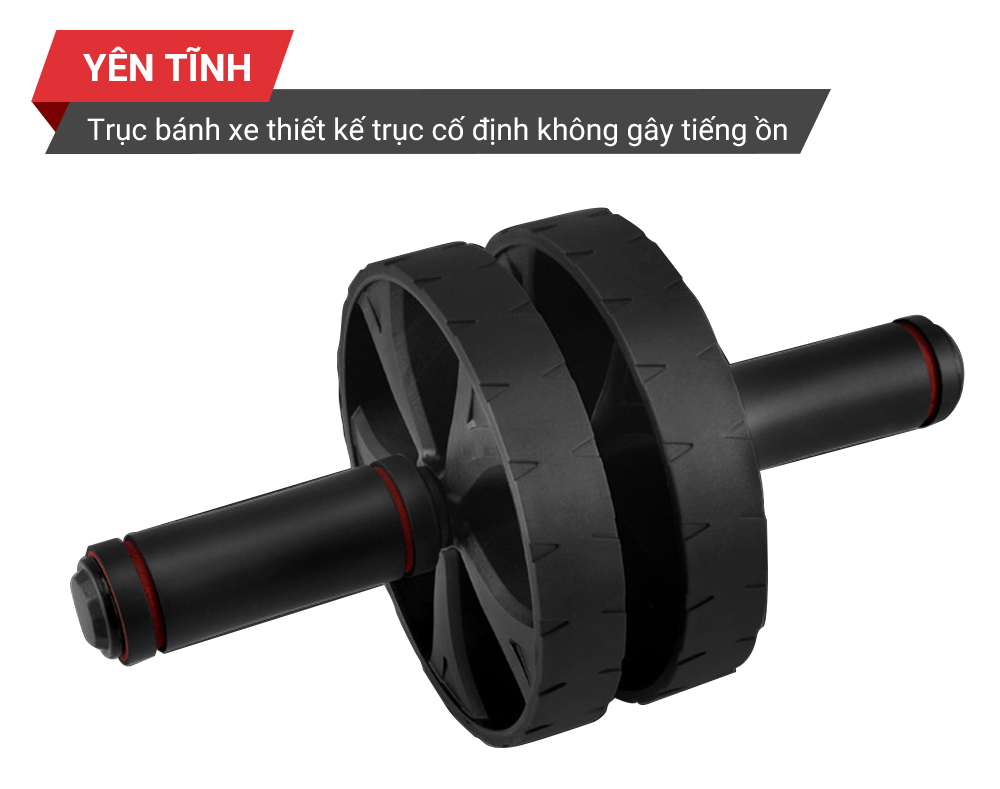 Con lan tap bung 2 banh cao cap GoodFit GF602AB tang kem tham 3 Con lăn tập bụng 2 bánh cao cấp GoodFit GF602AB tặng kèm thảm