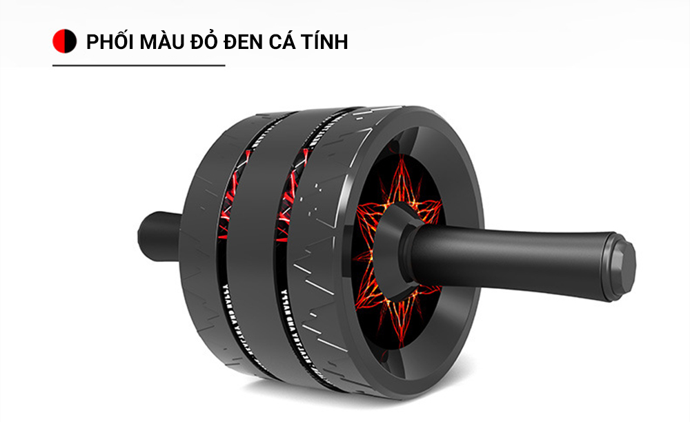 Con lan tap bung 3 banh chong truot GoodFit GF603AB tang kem tham 6 Con lăn tập bụng 3 bánh chống trượt GoodFit GF603AB tặng kèm thảm