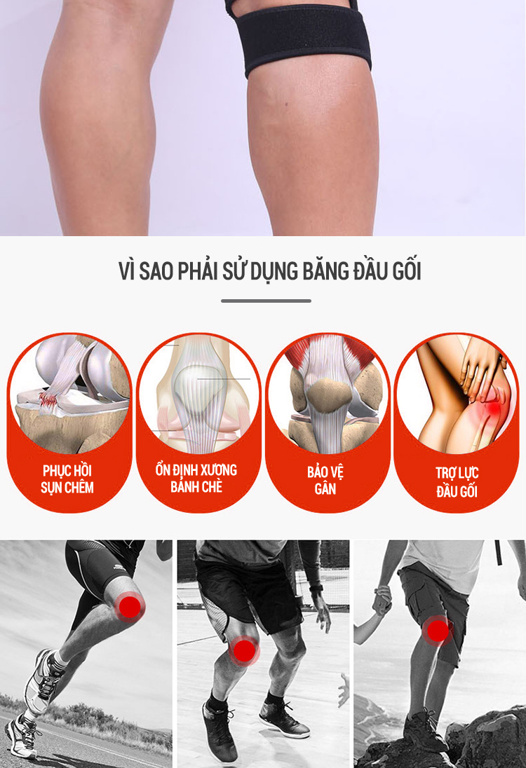 Dai bao ve khop goi co gian thoang khi GoodFit GF523 07 Dai bao ve khop goi co gian thoang khi GoodFit GF523 07