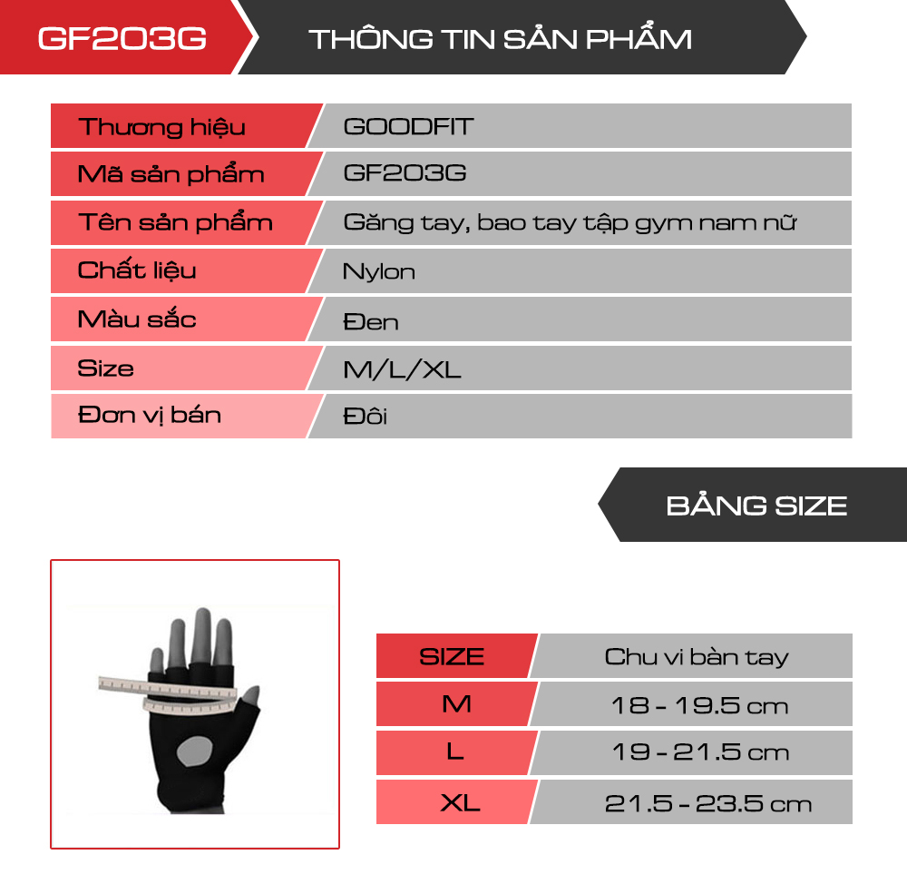 Găng tay, bao tay tập gym nam nữ GoodFit GF203G 1 Gang tay bao tay tap gym nam nu GoodFit GF203G