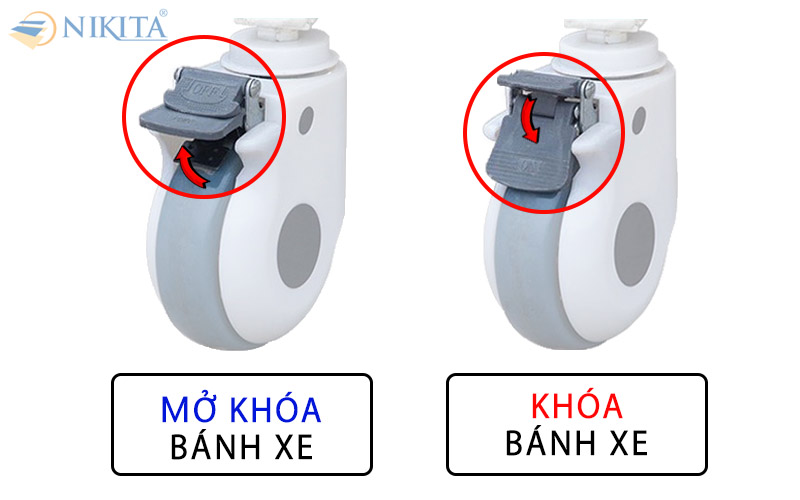 Chốt MỞ - KHÓA bánh xe giường bệnh 1 tay quay DCN01 MỞ - KHÓA BÁNH XE GIƯỜNG BỆNH 1 tay quay DCN01