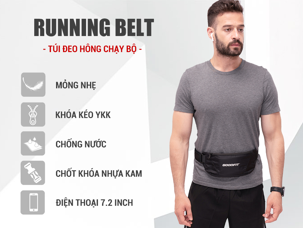 Túi đeo hông chạy bộ GoodFit GF103RB Túi đeo hông chạy bộ GoodFit GF103RB