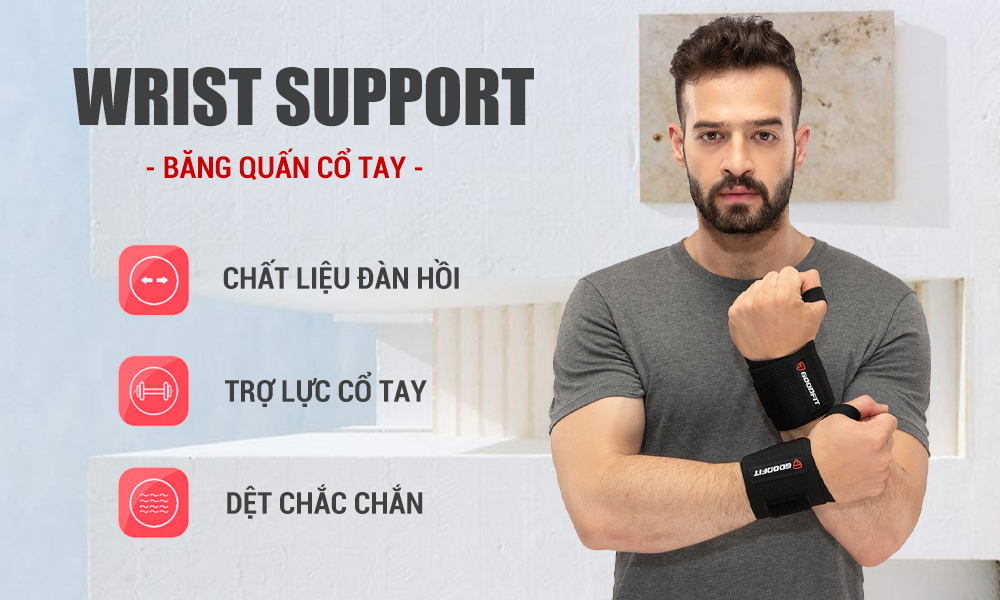băng quấn cổ tay GoodFit GF301W băng quấn cổ tay GoodFit GF301W