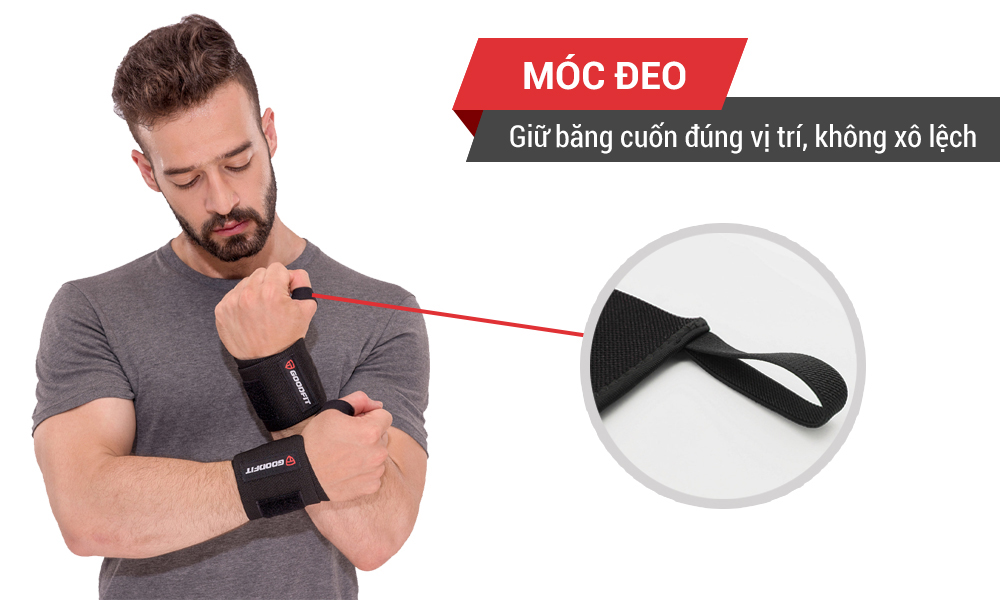 băng quấn cổ tay GoodFit GF301W băng quấn cổ tay GoodFit GF301W
