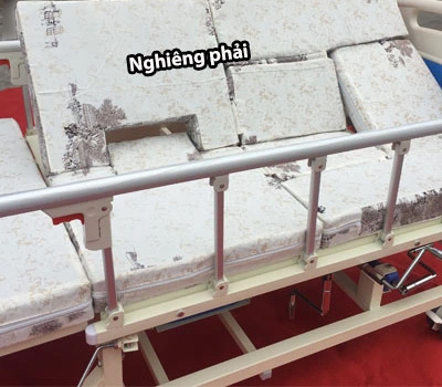 Giường bệnh nhân chỉnh nghiêng phải Giường bệnh nhân 4 tay quay