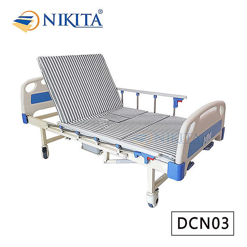 Giường y tế 3 tay quay có bô vệ sinh NKT-DCN03 Giường y tế 3 tay quay có bô vệ sinh NKT-DCN03