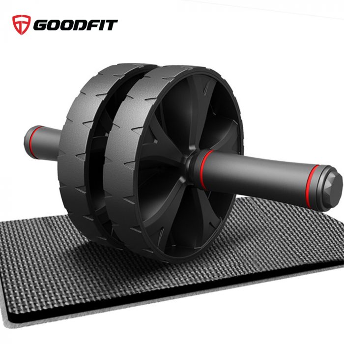 Con lăn tập bụng 2 bánh cao cấp GoodFit GF602AB tặng kèm thảm Con lăn tập bụng 2 bánh cao cấp GoodFit GF602AB tặng kèm thảm