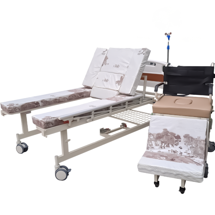 Giường bệnh nhân đa năng kết hợp xe lăn Lucass GB-C243 Giường bệnh nhân đa năng kết hợp xe lăn Lucass GB-C243
