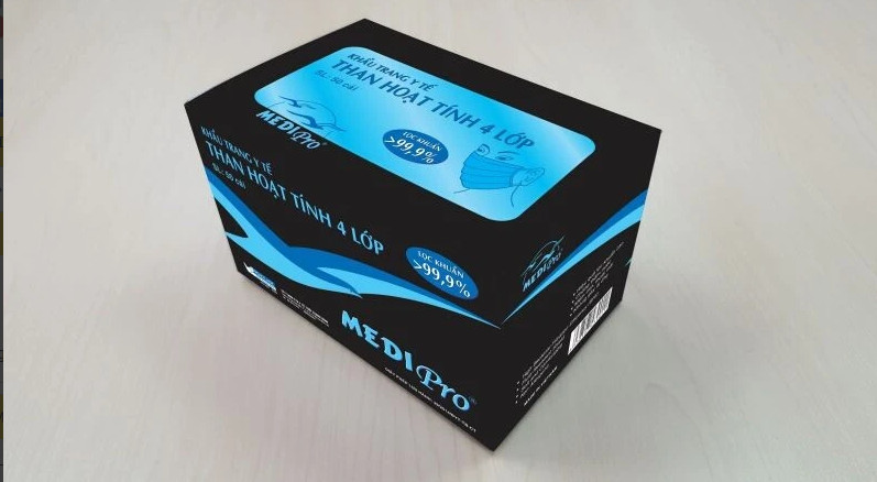Khẩu trang y tế than hoạt tính Medipro (4 lớp) Khẩu trang y tế than hoạt tính Medipro (4 lớp)