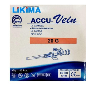 Kim luồn tĩnh mạch Accu-Vein, có cổng và cánh Likima 20G – 3A120 Kim luồn tĩnh mạch Accu-Vein, có cổng và cánh Likima 20G – 3A120