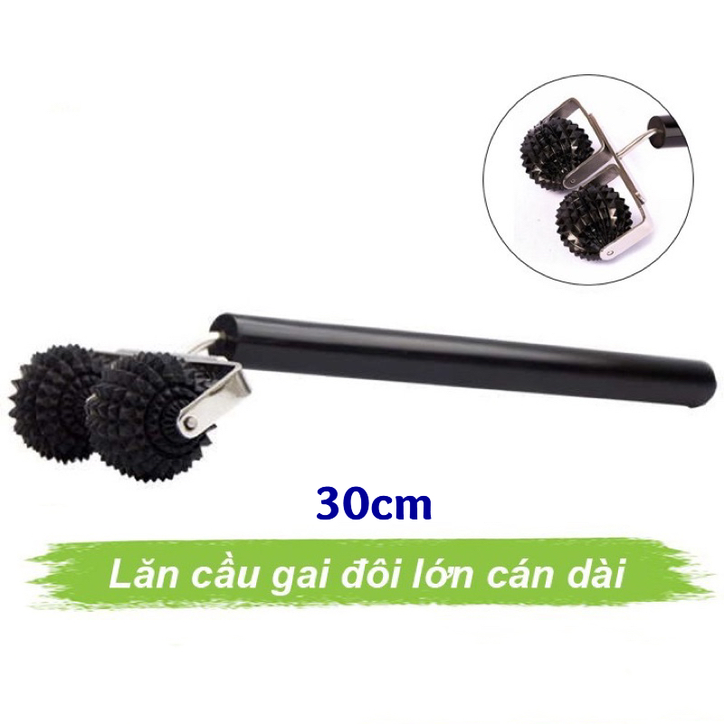 Lăn cầu gai đôi lớn cán dài 30cm Lăn cầu gai đôi lớn cán dài 30cm