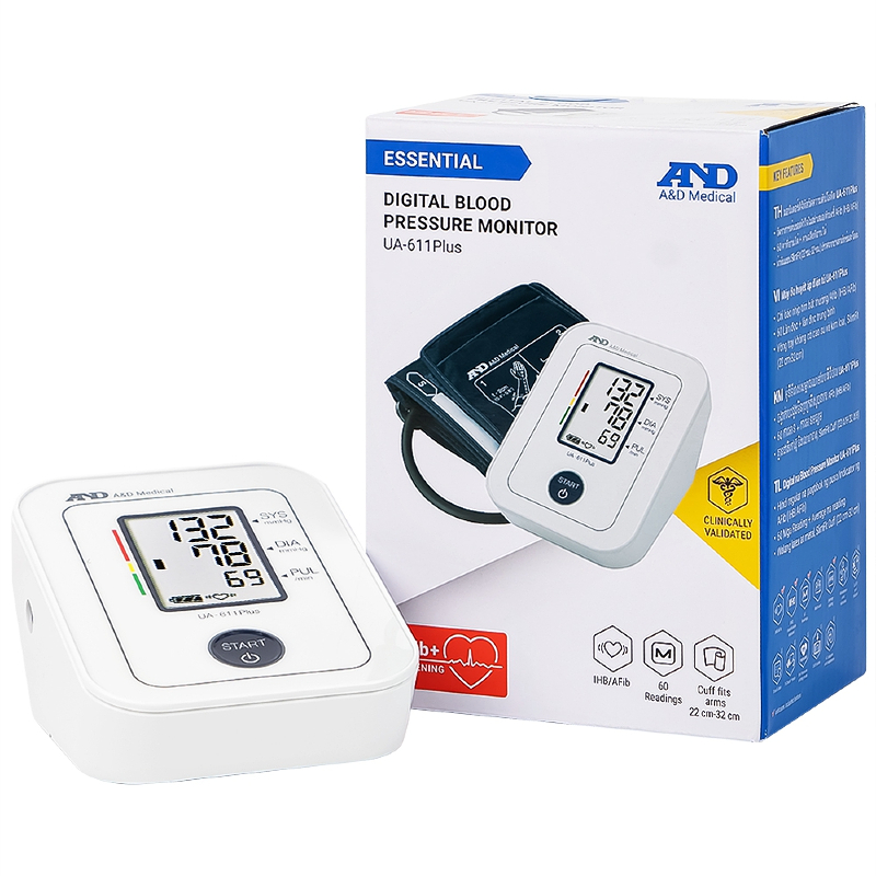 Máy đo huyết áp bắp tay tự động AND UA-611 Plus Máy đo huyết áp bắp tay tự động AND UA-611 Plus