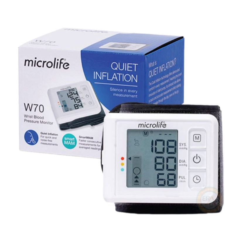 Máy đo huyết áp cổ tay Microlife W70 Máy đo huyết áp cổ tay Microlife W70