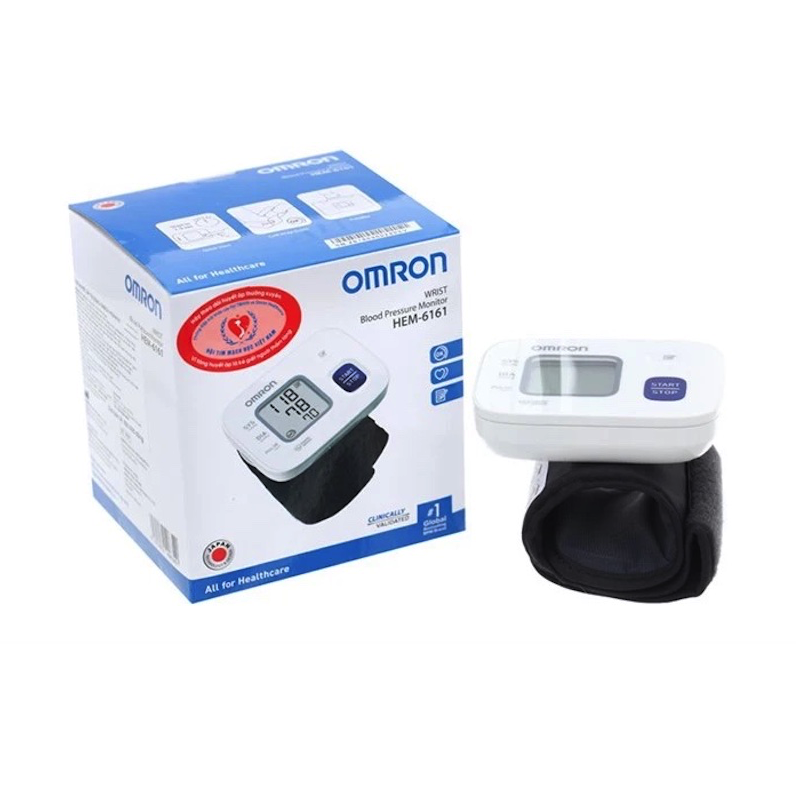 Máy đo huyết áp cổ tay Omron HEM-6161 Máy đo huyết áp cổ tay Omron HEM-6161