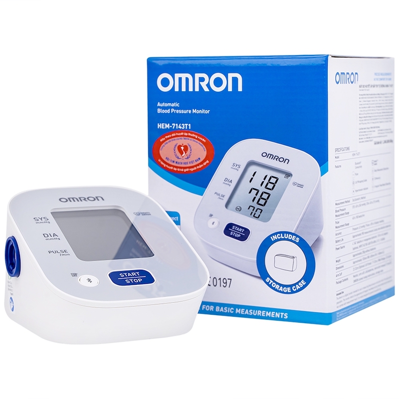 Máy đo huyết áp tự động Omron HEM-7143T1 Máy đo huyết áp tự động Omron HEM-7143T1