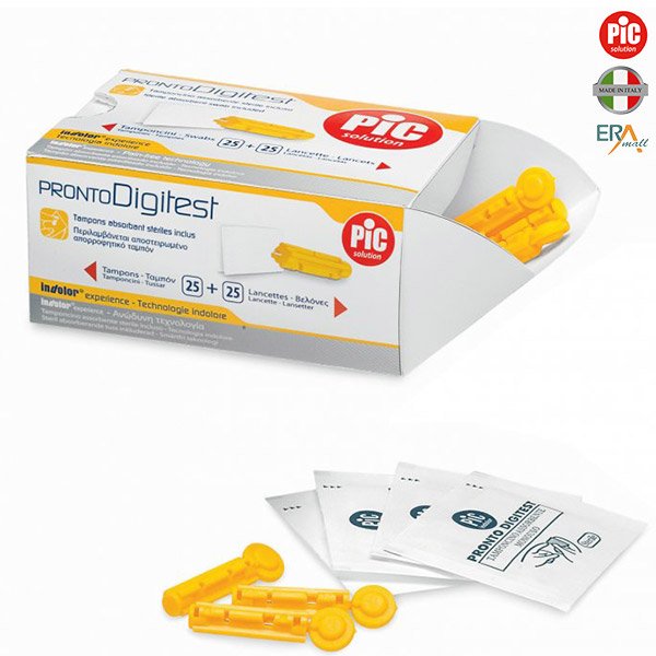 Hộp 25 kim chích máu kèm gạc Pic ProntoDigitest 32G Hộp 25 kim chích máu kèm gạc Pic ProntoDigitest 32G
