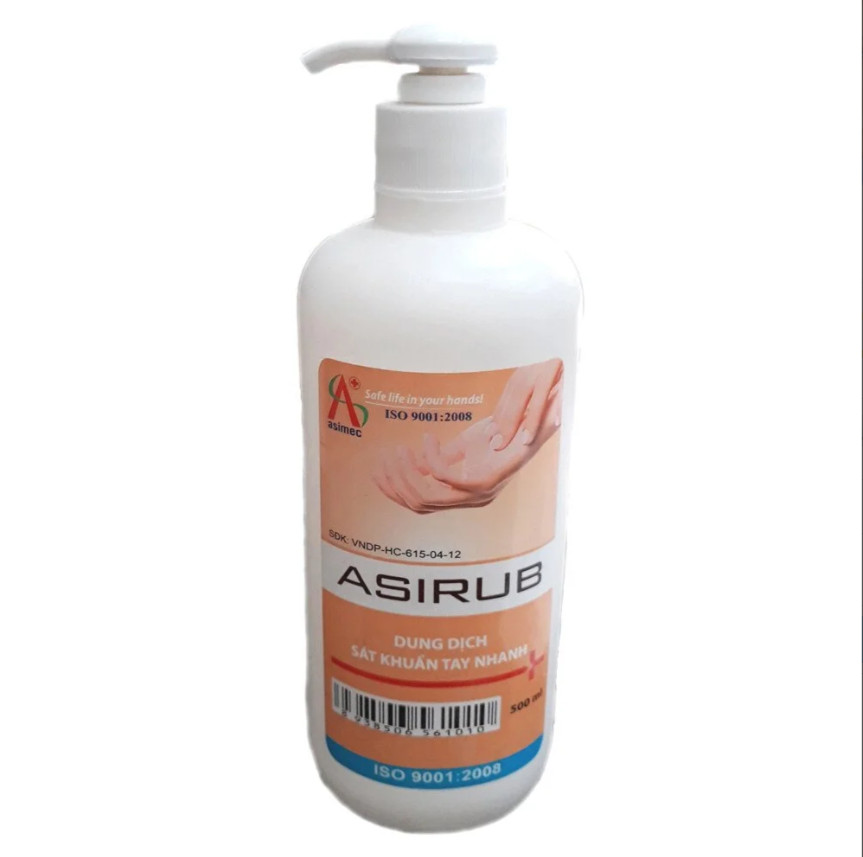 Dung dịch rửa tay sát khuẩn Asirub 500ml Dung dịch rửa tay sát khuẩn Asirub 500ml