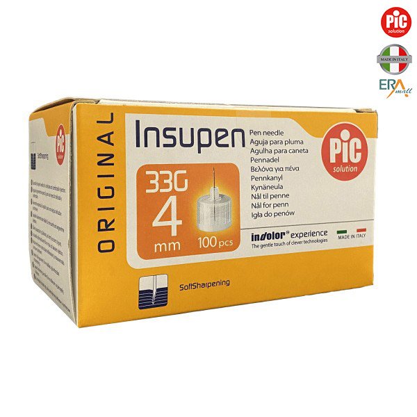 Kim bánh ú cho bút tiêm insulin 4mm PIC Solution Kim bánh ú cho bút tiêm insulin 4mm PIC Solution