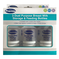 Bình trữ sữa 2 trong 1 Premia 150ml (bộ 3 bình)