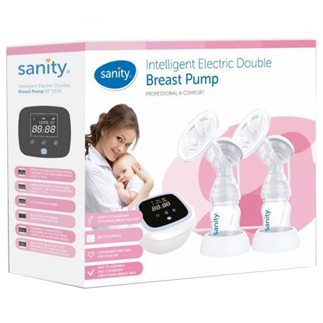 Máy Hút Sữa Điện Đôi 2 Bình Sanity- Đức 5316 Tặng Kèm Máy hâm sữa đôi BioHealth