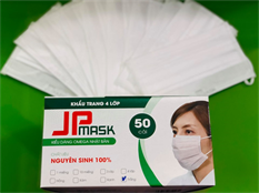 Khẩu Trang Y Tế 4 Lớp JPMASK-Hộp 50 cái- xám than