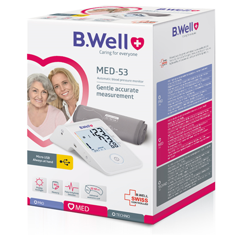 Máy đo huyết áp bắp tay B.Well Swiss MED-53 Nhập Khẩu 100% từ Thụy Sĩ