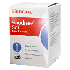 Kim Chích Sinocare Sinodraw Soft Dùng Để Lấy Mẫu Máu Mao Mạch (hộp 50 kim)