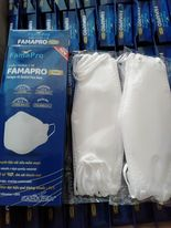 Khẩu Trang Y Tế Kháng Khuẩn Cao Cấp Famapro 4D Màu Trắng (HỘP 10 CÁI) - 98% Lọc Khuẩn, Bụi, Virus