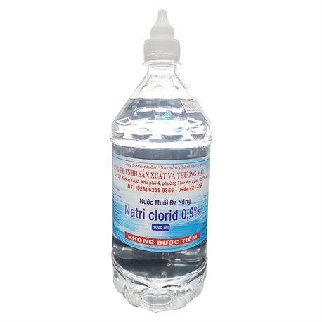 Nước muối sinh lý Nam Hà Natri Clorid 0.9% 1000 ml